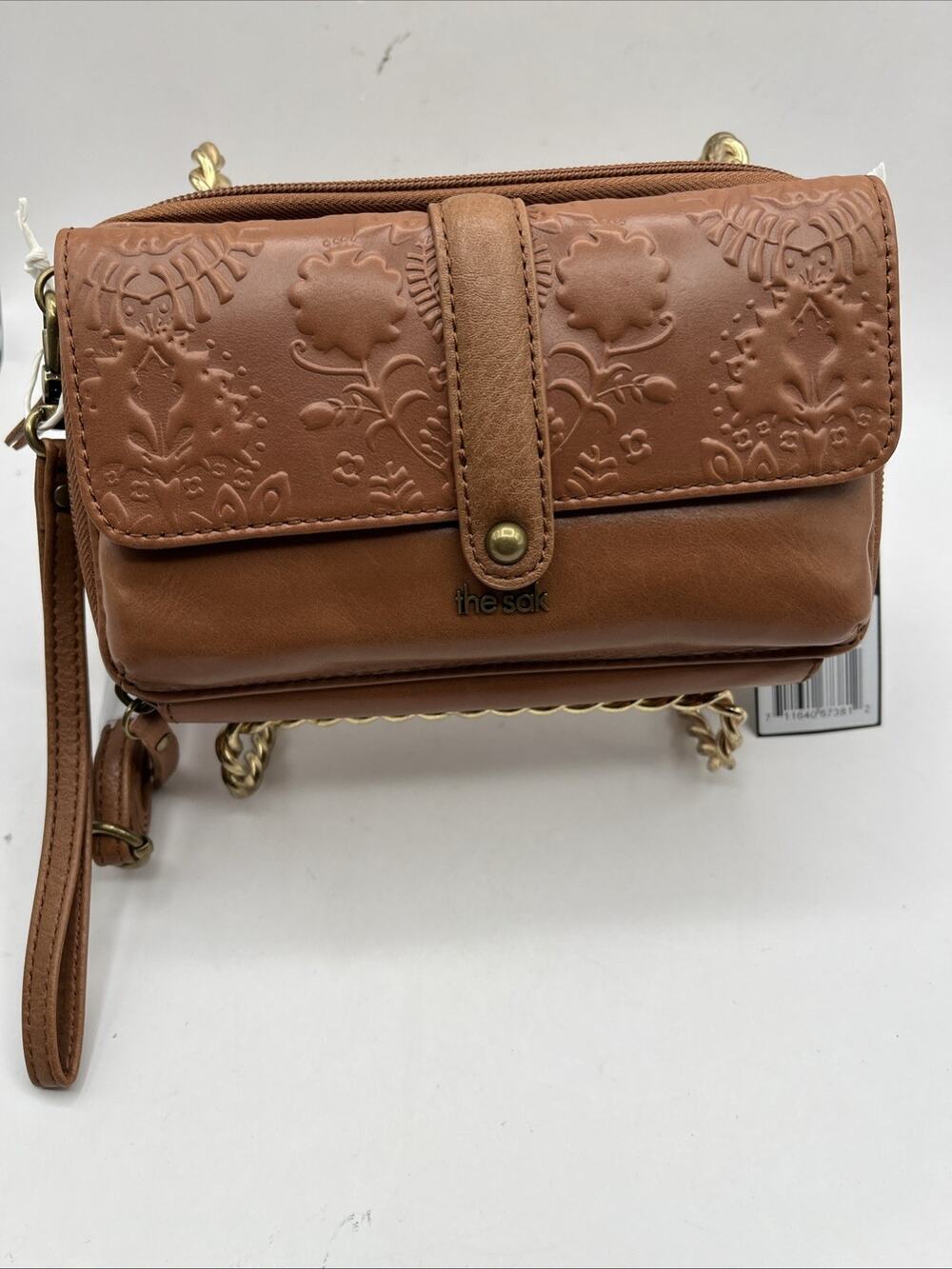 The Sak Iris Brown Leather Smartphone Convertible Crossbody Wallet Wristlet NWT